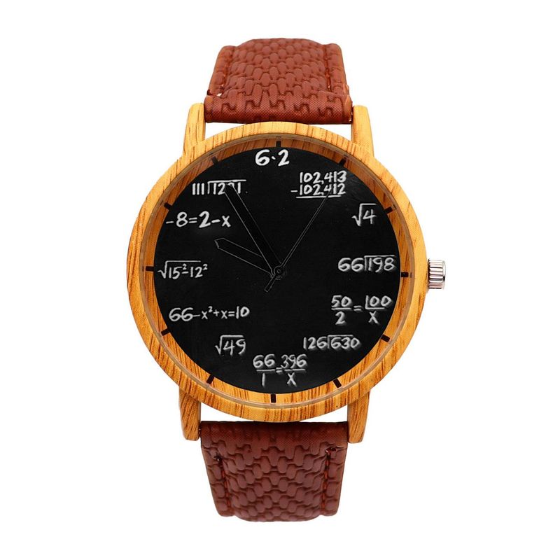 DAYOSHOP - Reloj Matematico Formula Negro Tono Madera  Estuche