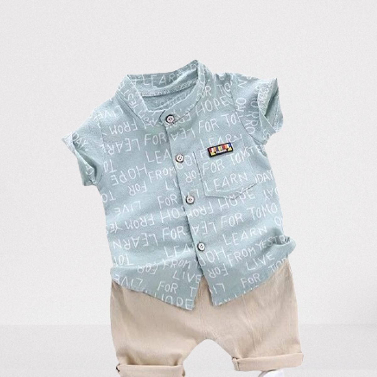 LUSOLSI - Camisa y pantalon corto Ropa para niños conjuntos de vestir bebes