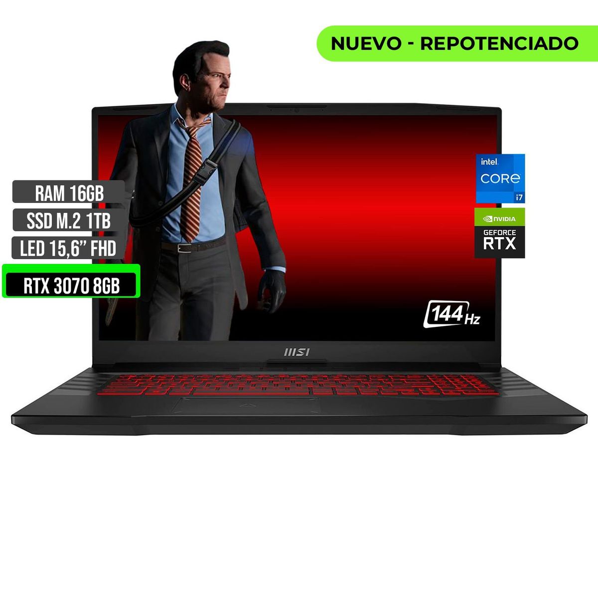 MSI - MSI GL66 INTEL CORE I7 12700H SSD 1TB RAM 16GB RTX 3070 8GB 15,6 FHD 144Hz
