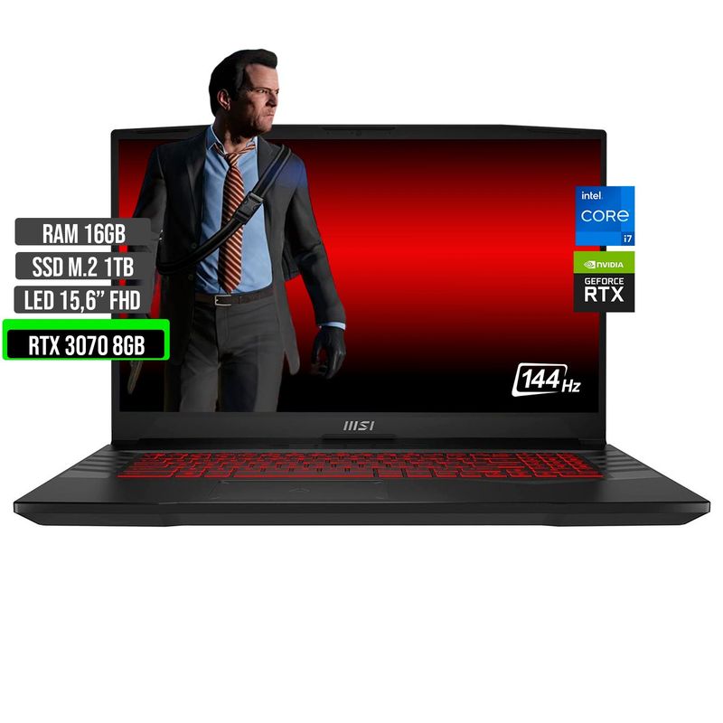 MSI - MSI GL66 INTEL CORE I7 12700H SSD 1TB RAM 16GB RTX 3070 8GB 15,6 FHD 144Hz
