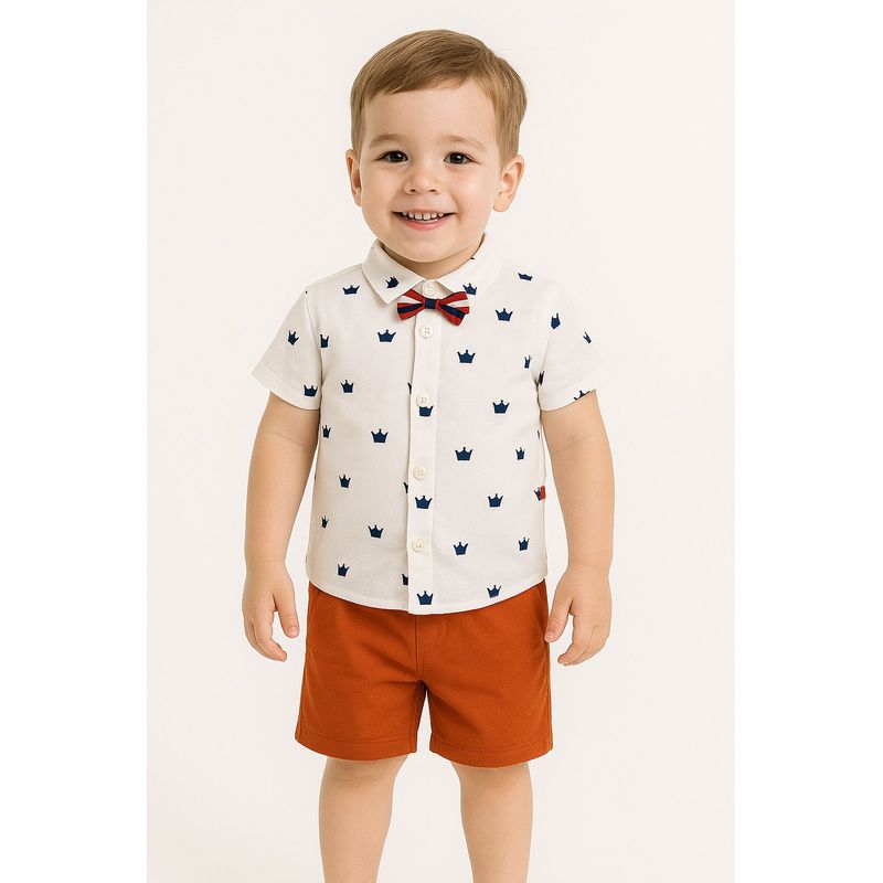 LUSOLSI - Prendas Ropa para niños conjuntos de vestir camisa y pantalon corto