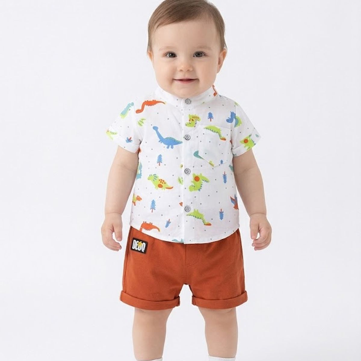 LUSOLSI - Prendas Ropa camisa y pantalon corto para niños conjuntos de vestir