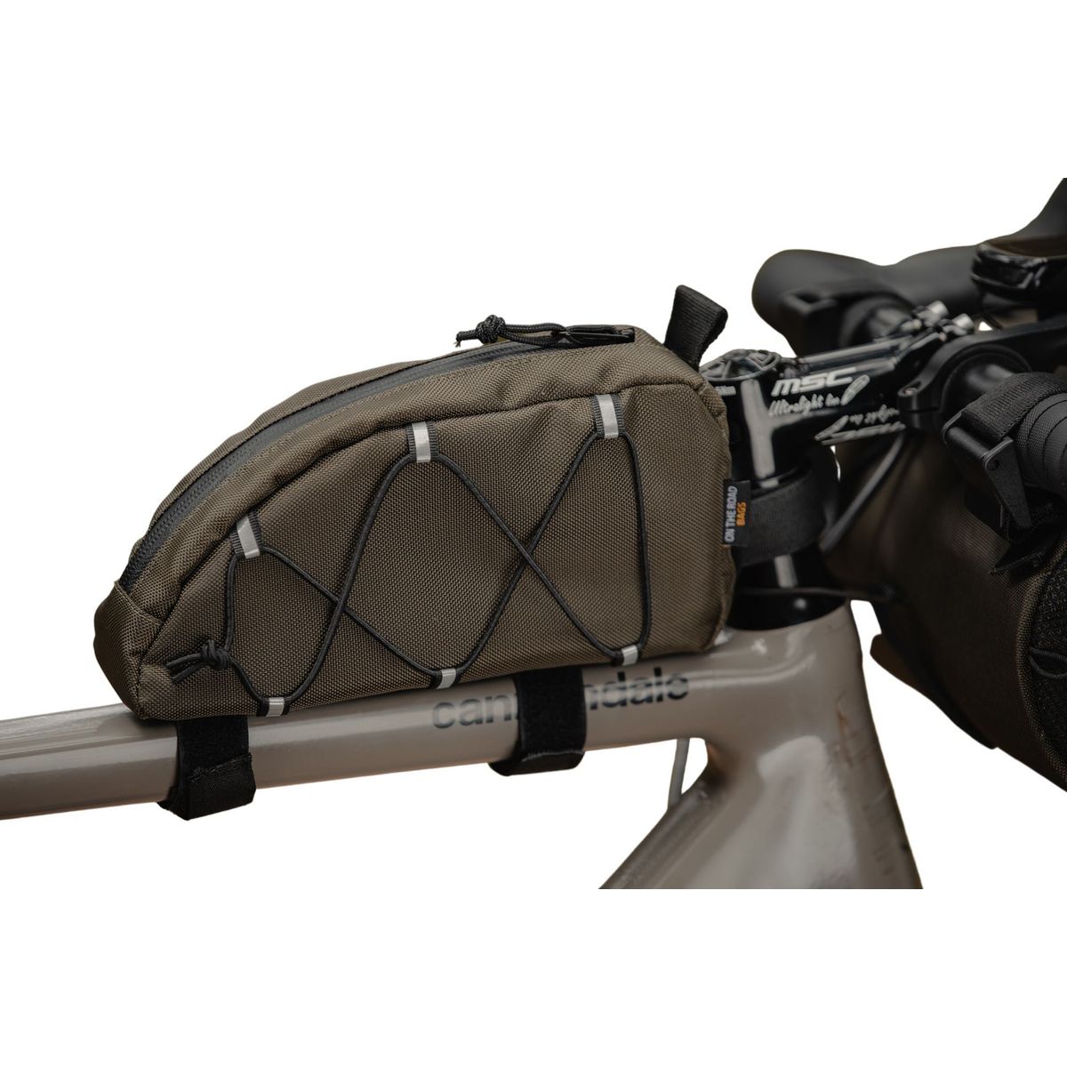 GENERICO - Maleta tubo superior bicicleta oliva on the road bags