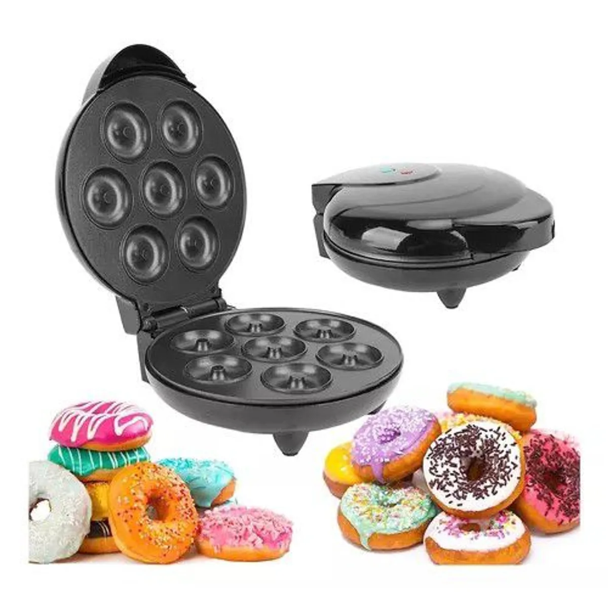 GENERICO - Maquina de Mini Donas Antiadherente 7 Rosquillas