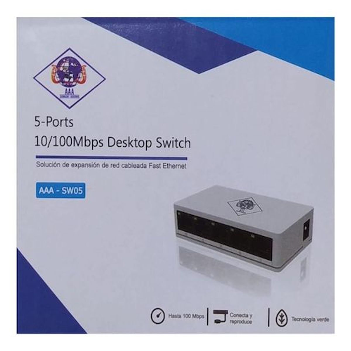 GENERICO - Switch 5 Puertos Lan, Rj45, Ethernet