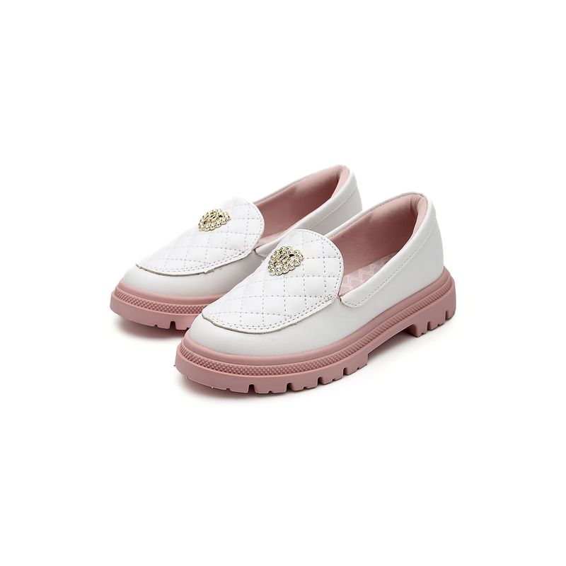 MOLEKINHA - Mocasín Blanco-Rosa Molekinha