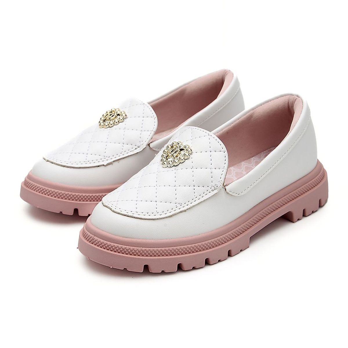 MOLEKINHA - Mocasín Blanco-Rosa Molekinha