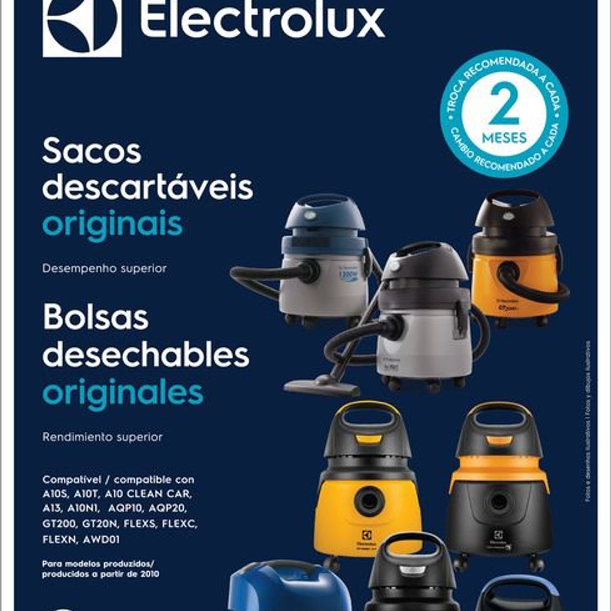 ELECTROLUX - Bolsas Para Aspiradora Electrolux Aqp20 Originales