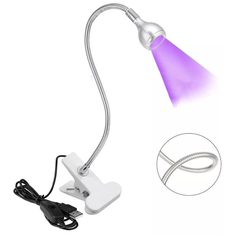 GENERAL - Lampara Para Uñas Press On Uv Cisne Plateado