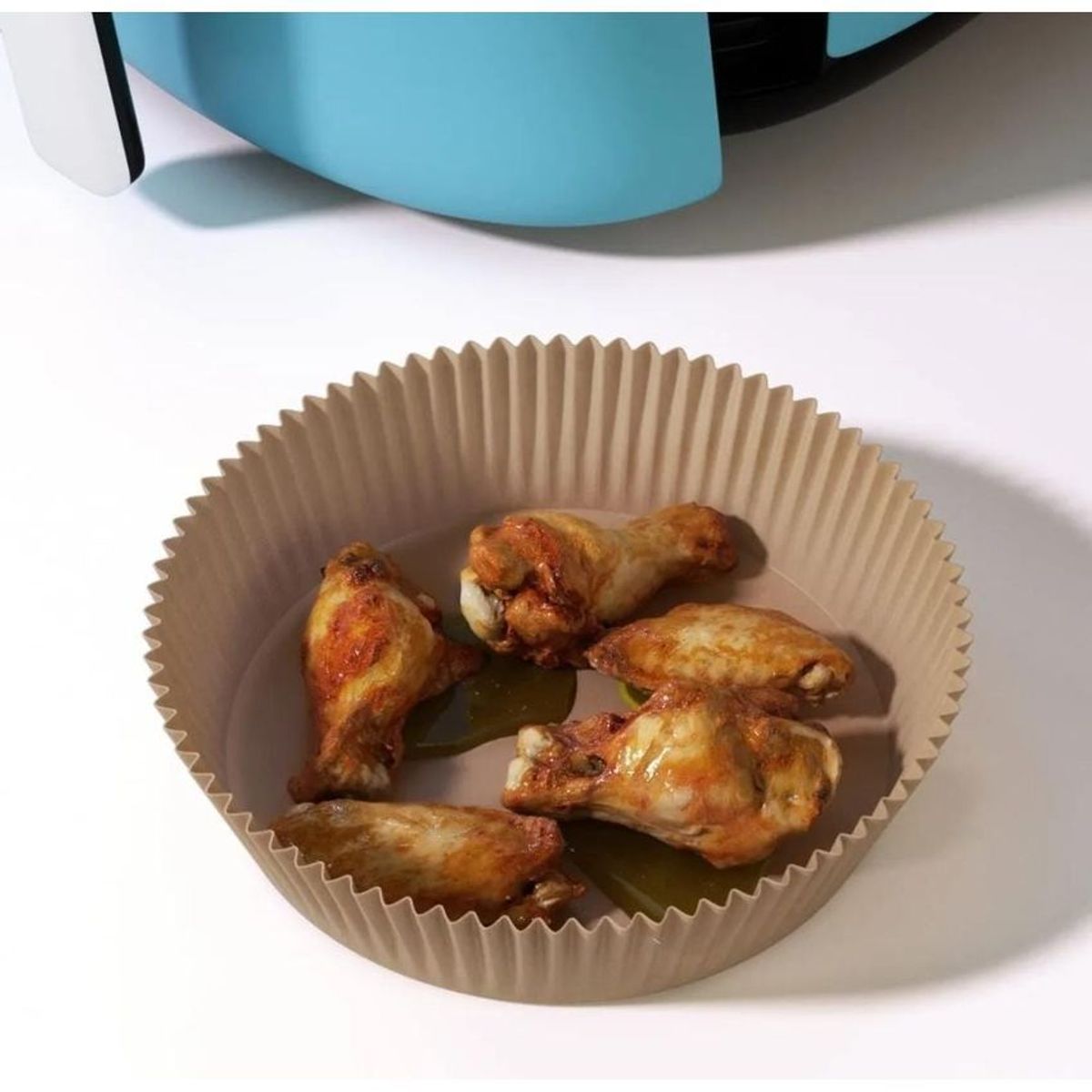 GENERICO - Papel antiadherente para olla freidora, air fryer x 100 unds