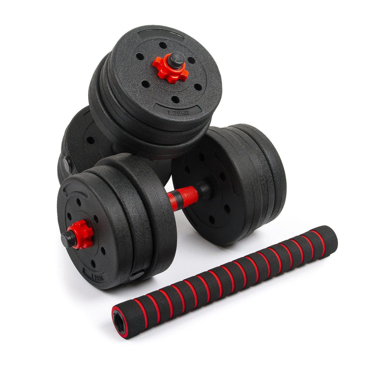 STYLE STARS - Mancuernas Pesas 20 Kg 40 Lb Antideslizante Barra