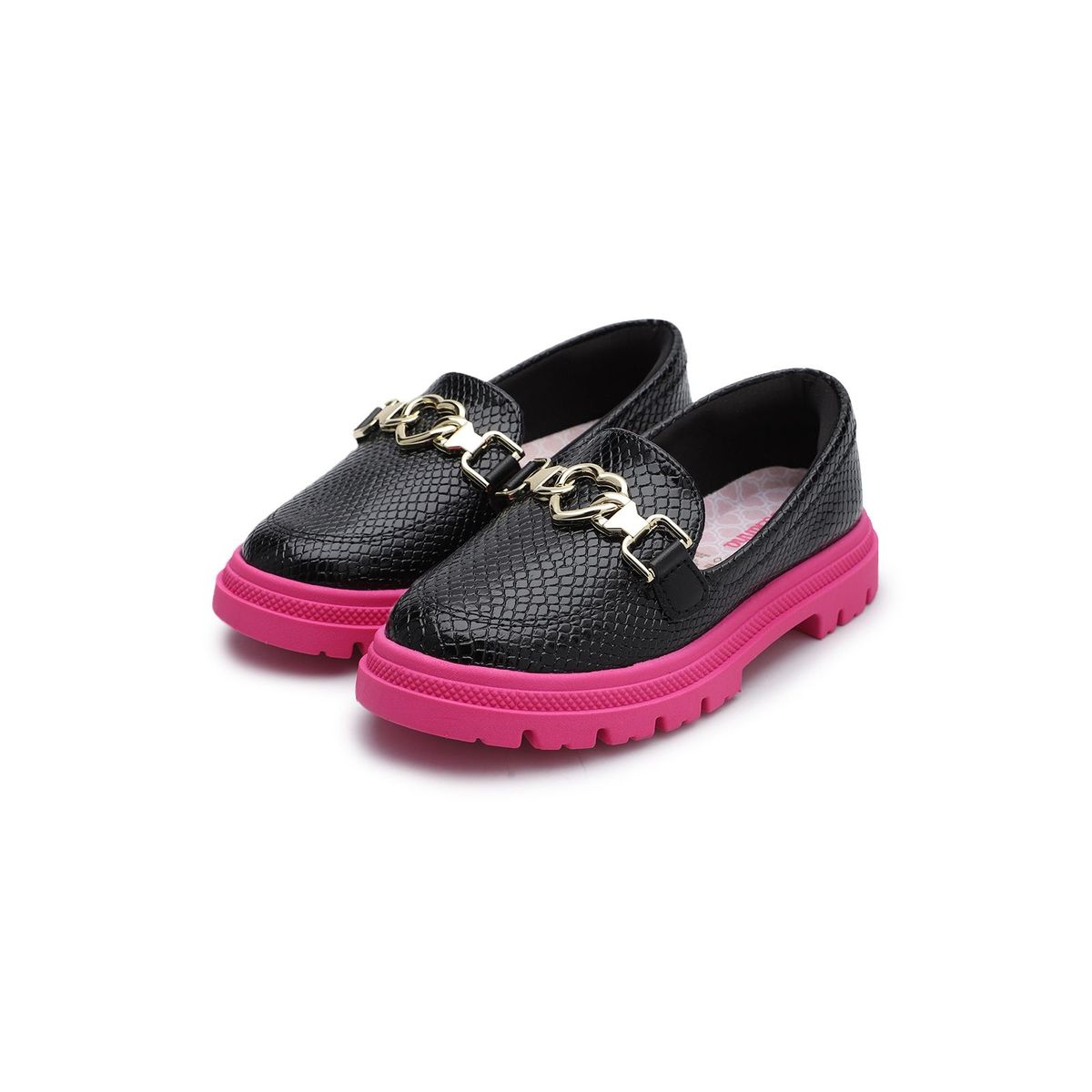 MOLEKINHA - Mocasín Negro-Fucsia- Molekinha