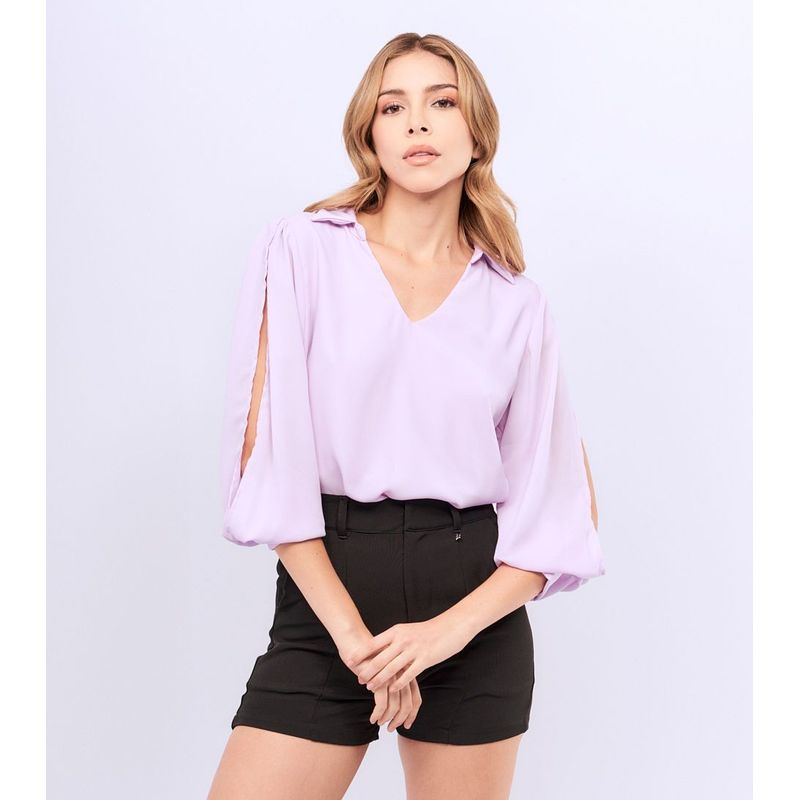 DEREK - Blusa Para Mujer Manga Larga Unicolor Derek