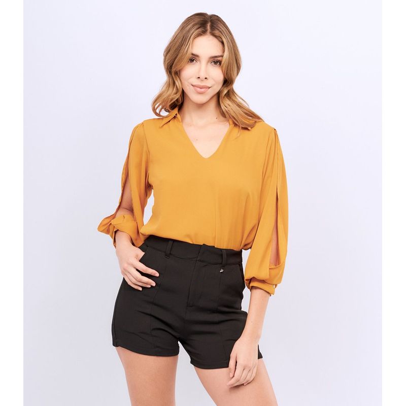 DEREK - Blusa Para Mujer Manga Larga Unicolor Derek