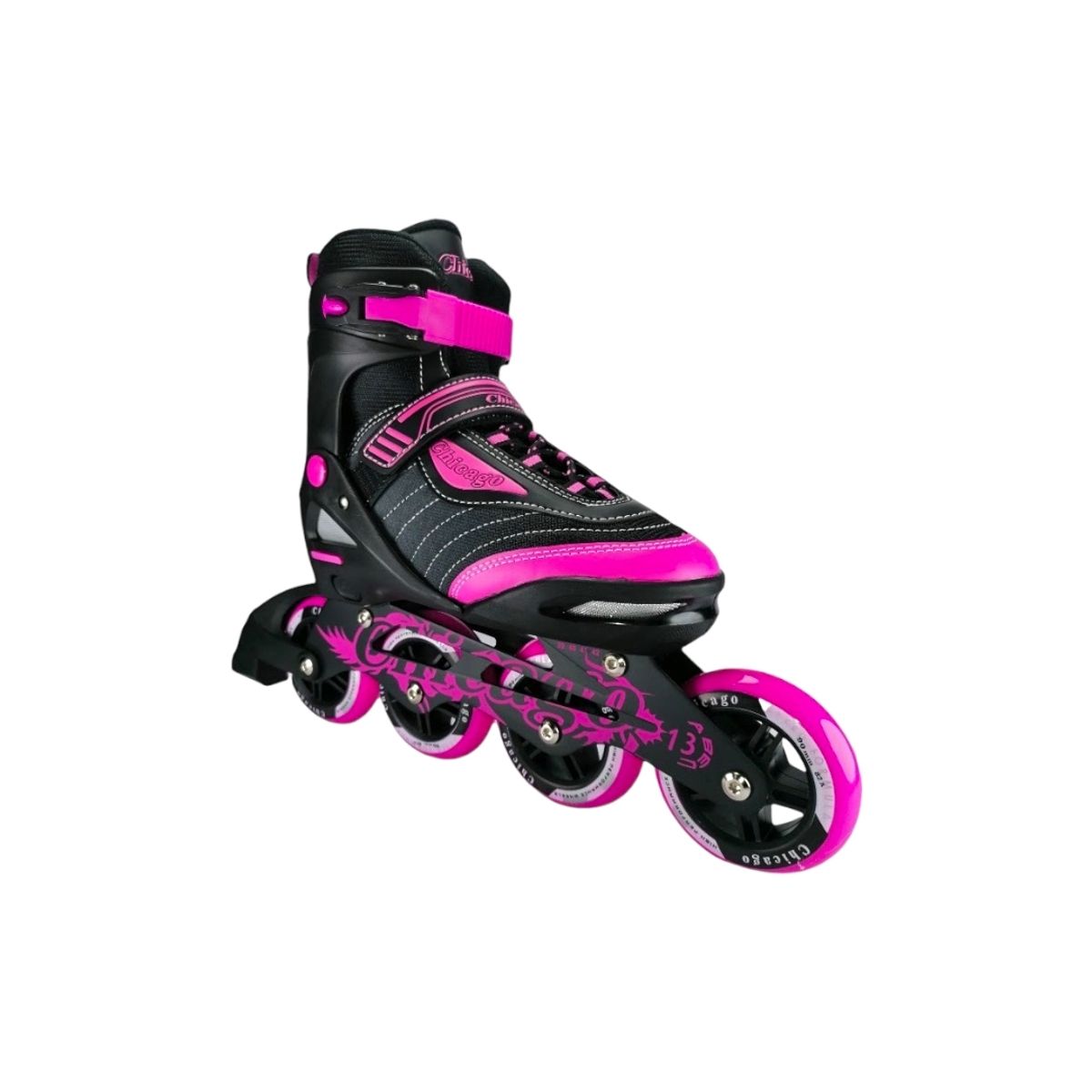 CHICAGO - Patines En Linea Semiprofesionales Chicago Best M 35 Ajustables a 38 Fucsia