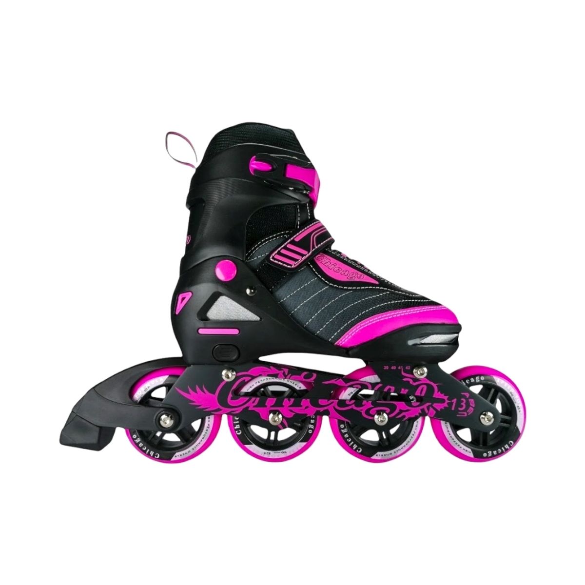 CHICAGO - Patines En Linea Semiprofesionales Chicago Best L 39 Ajustables a 42 Fucsia