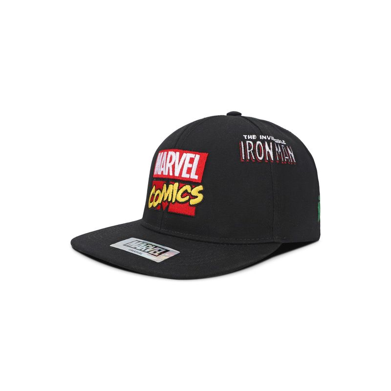 MARVEL - GORRA MARVEL COMICS ADULTO ORIGINAL NEGRA PLANA OC CAPS