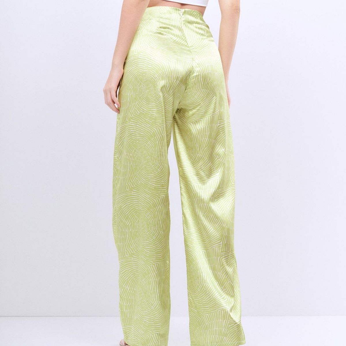 DEREK - Pantalón Para Mujer Estampado En Satín Derek