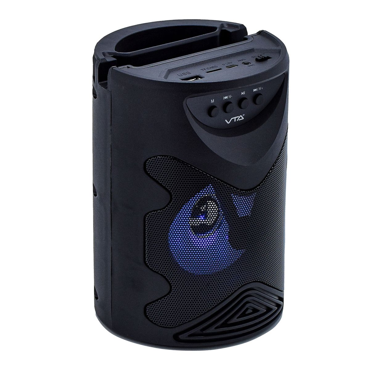 VTA - Parlante cilindrico de 6w recargable bluetooth con puerto usb y micro sd