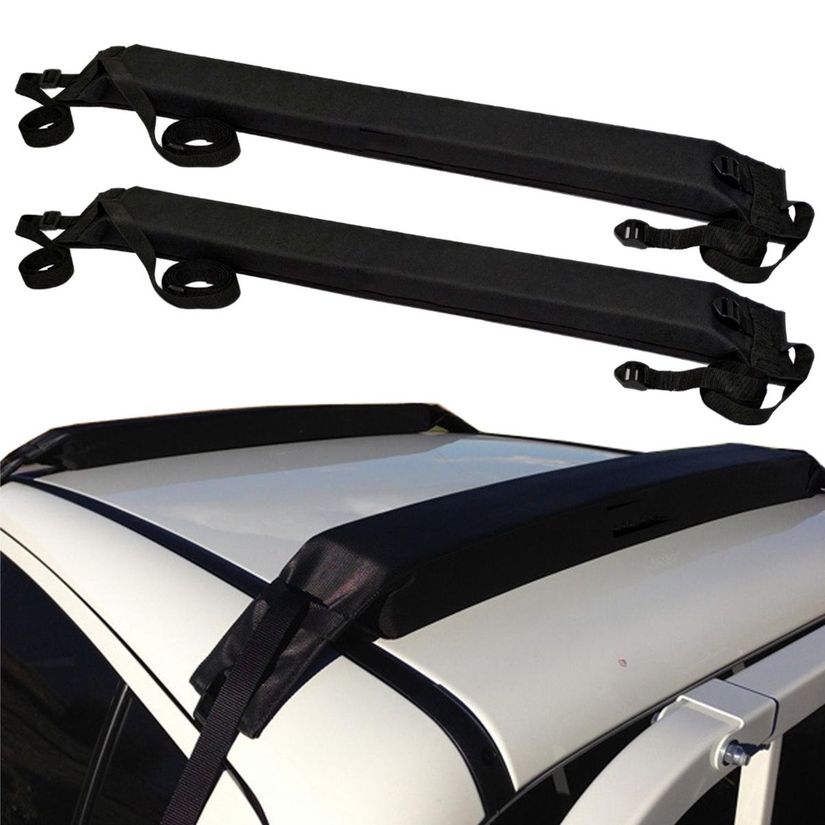 VELBROS - Barra Techo Carro Camioneta Transversal Portaequipaje Maleta