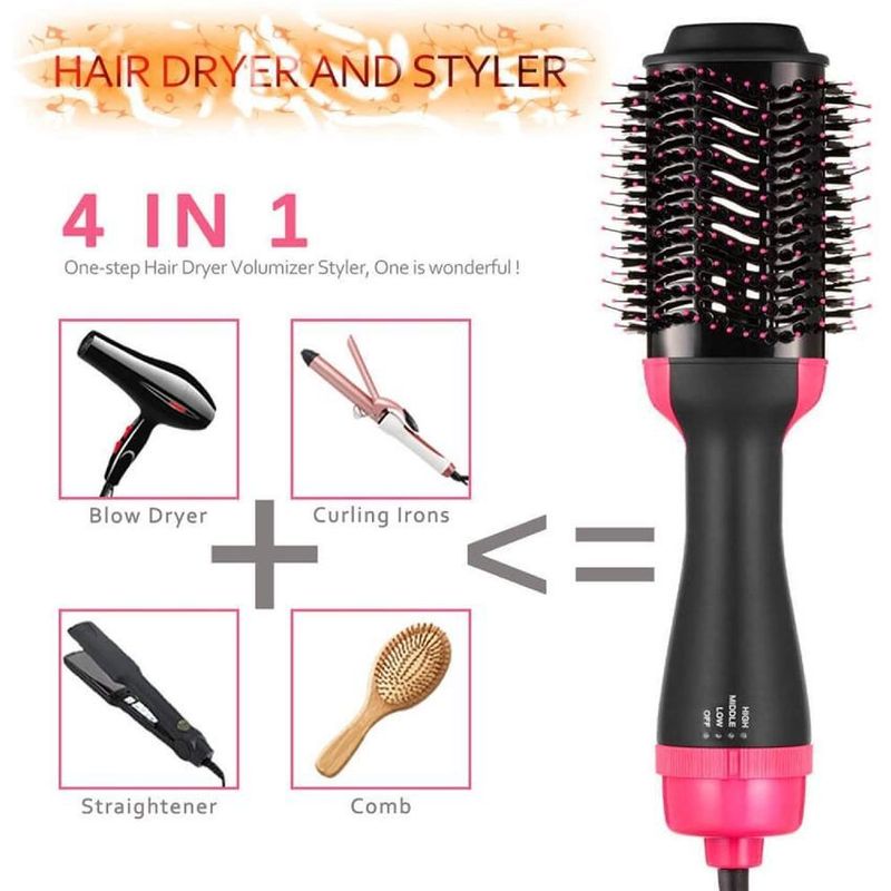 ONE STEP - Cepillo secador cabello tv 4 en 1 one step v, alisador, rizador