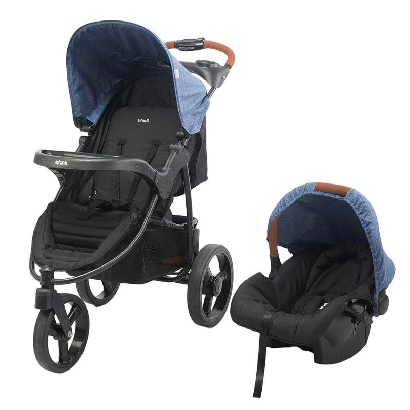 INFANTI - Coche Travel System Jogger Tizzy Infanti P60 3 Ruedas Azul