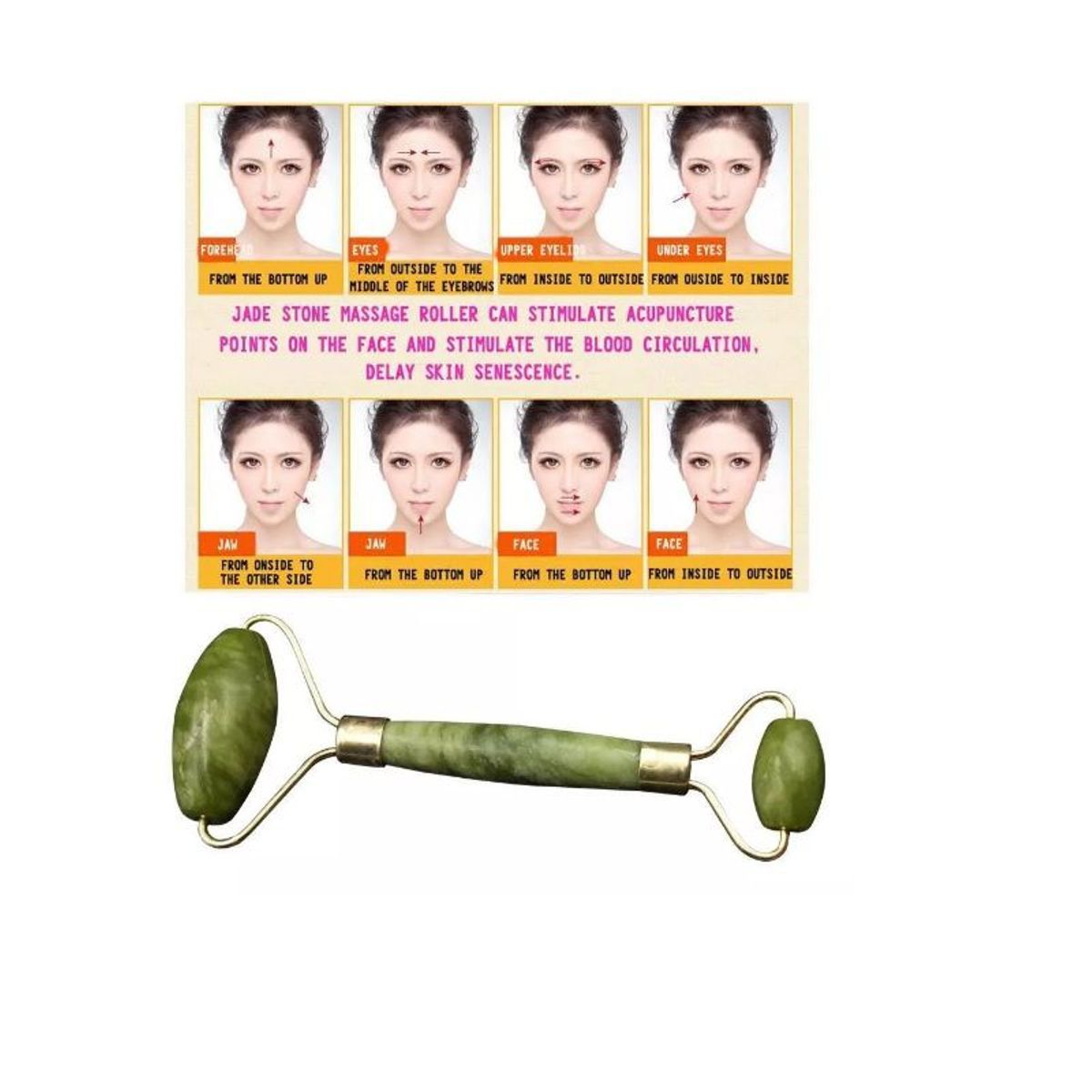 GENERICO - Rodillo Jade Tratamiento Facial Relajacion