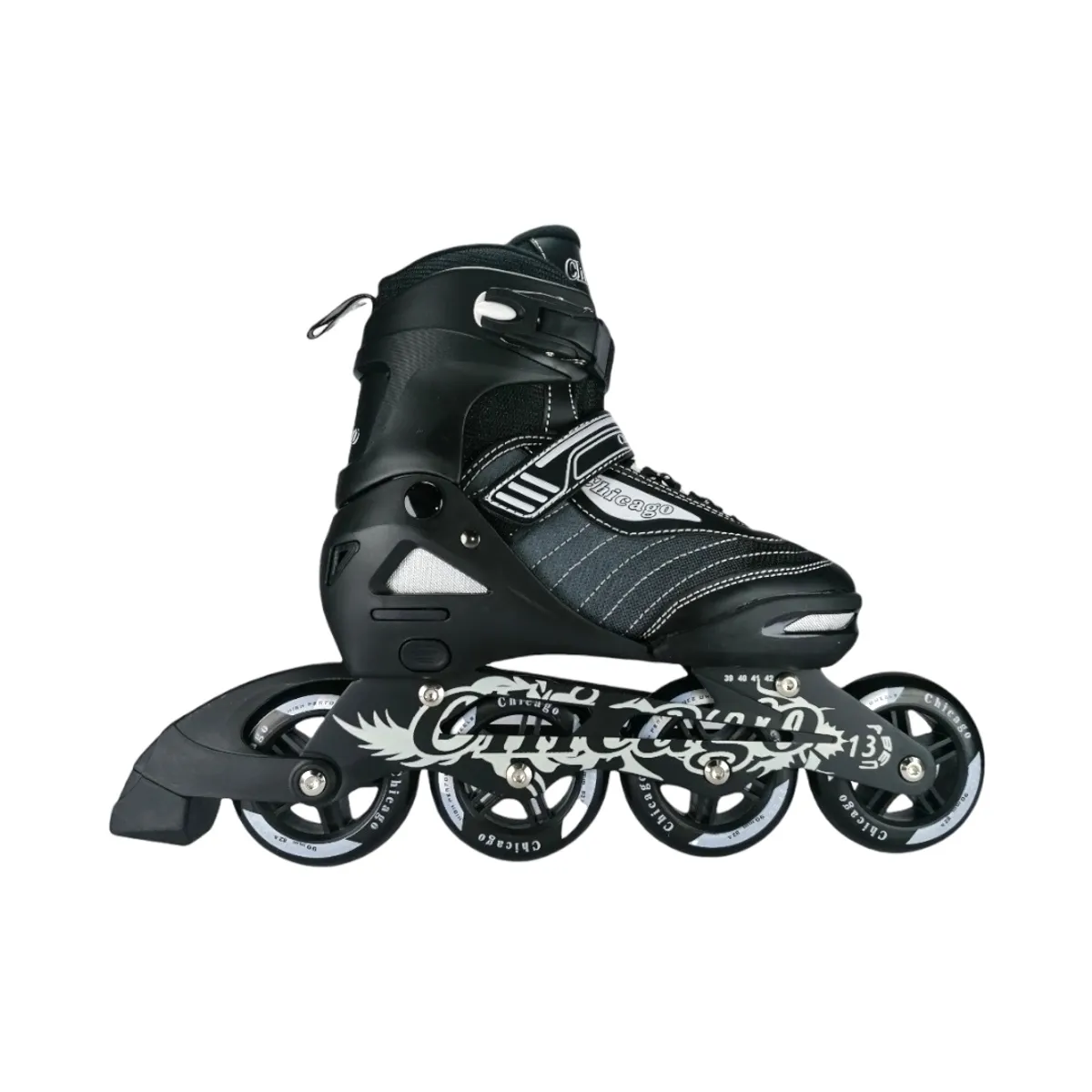 CHICAGO - Patines En Linea Semiprofesionales Chicago Best L 39 Ajustables a 42 Negro