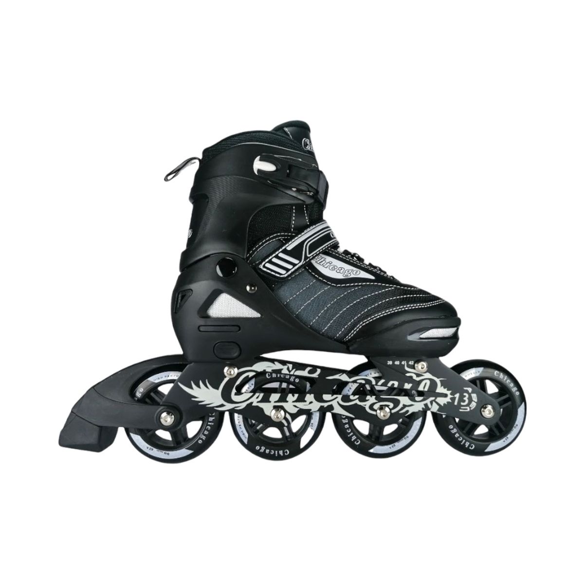 CHICAGO - Patines En Linea Semiprofesionales Chicago Best L 39 Ajustables a 42 Negro