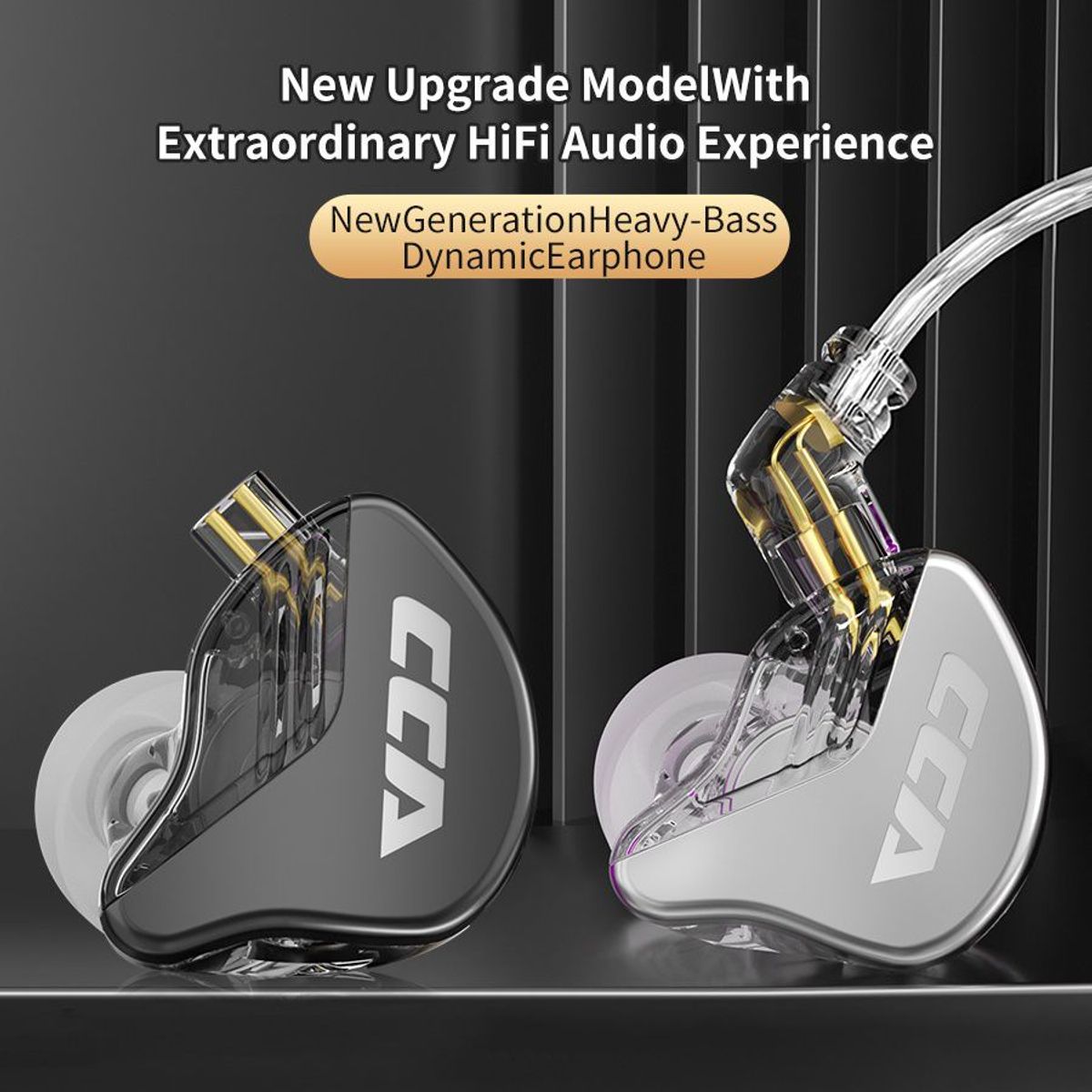 KZ - Audífonos kz Cca Cra Monitores In Ear Hifi NEGROS SIN MICROFONO