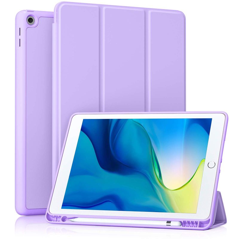 GENERICO - Smart Case Flip Cover para Ipad 7 Séptima Generación 10.2' Lila
