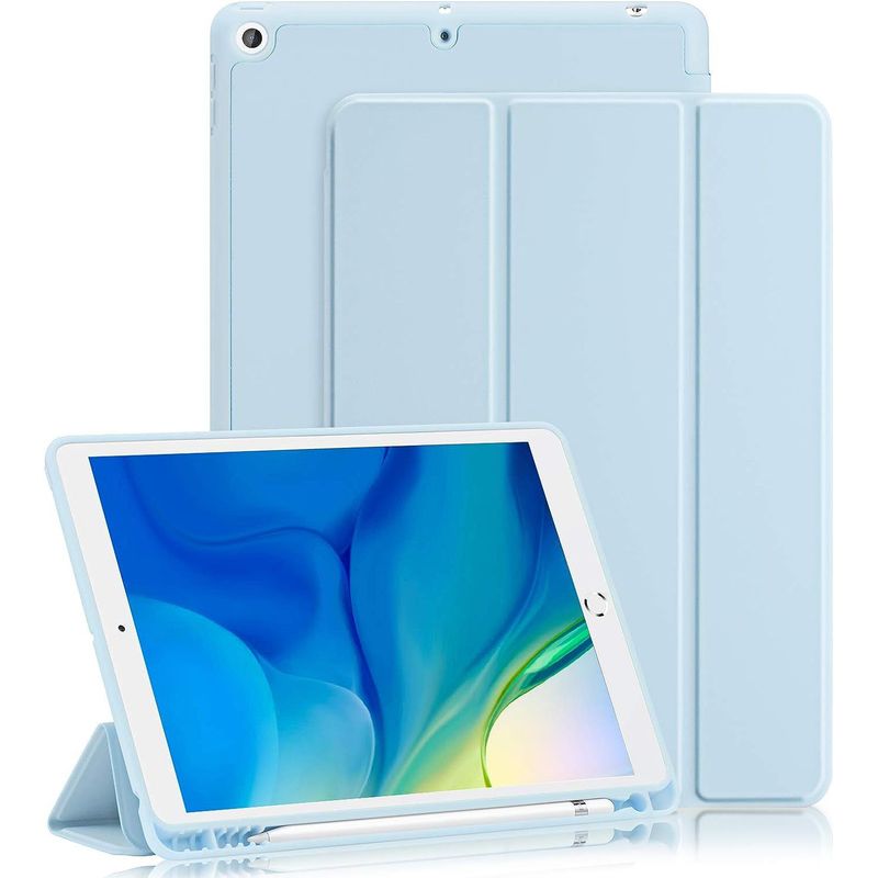 GENERICO - Smart Case Flip Cover para Ipad 7 Séptima Generación 10.2' Azul Claro