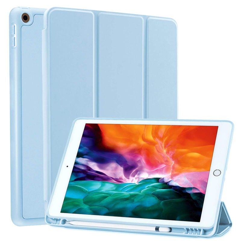 GENERICO - Smart Case Flip Cover para Ipad 8 Octava Generación 10.2' Azul Claro