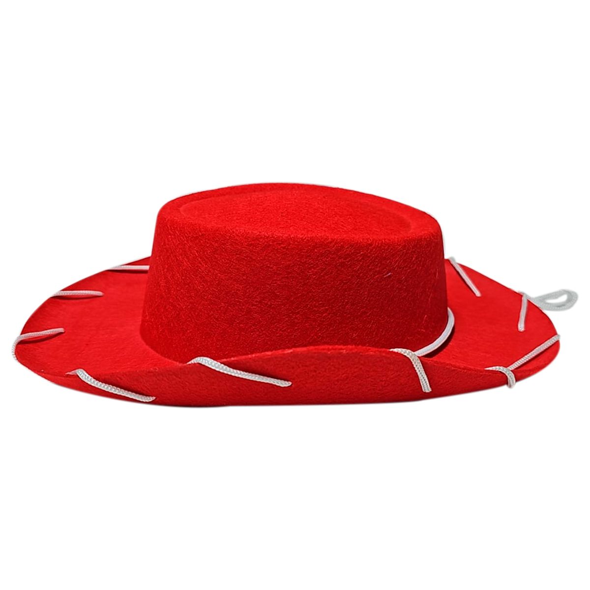 GENERICO - Sombrero Vaquero Niña Gamuza Rojo Jessie Toy Story Disfraz
