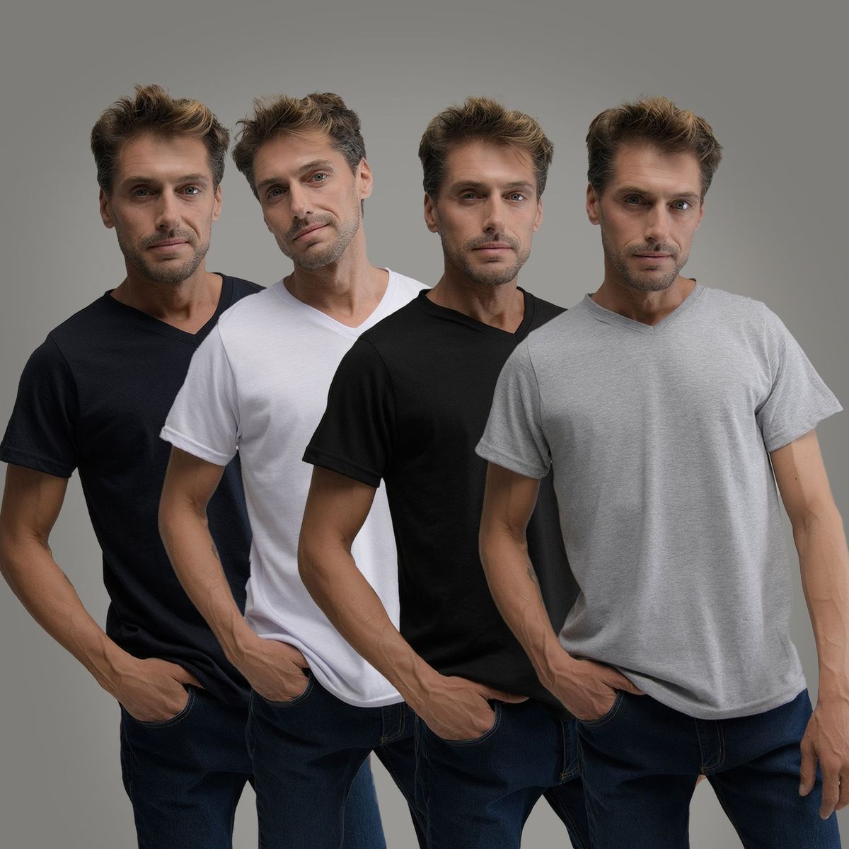 NEWBOAT - Pack de 4 Camisetas para Hombre Newboat