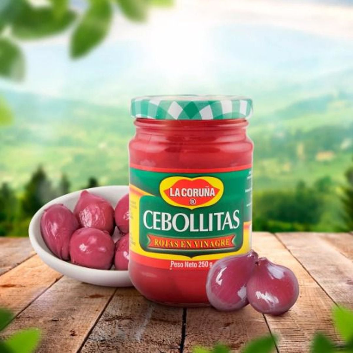 GENERICO - Cebollitas Rojas en Vinagre La Coruña Frasco 250 gr.