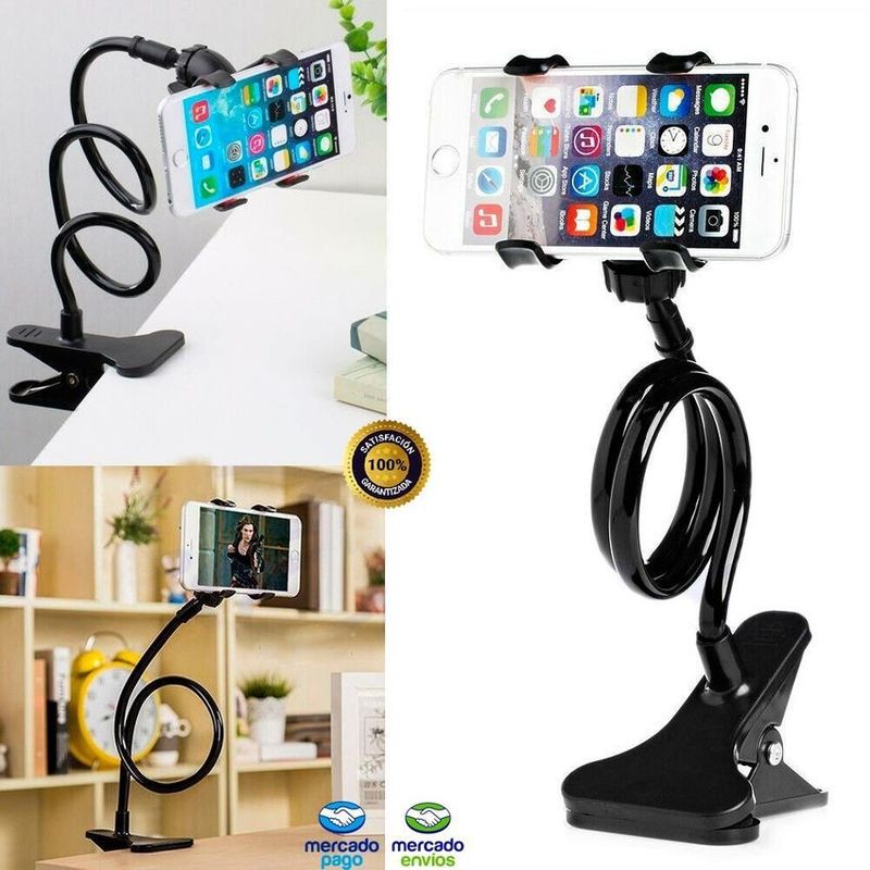 GENERICO - Soporte para celular tech-1 cuello flexible negro