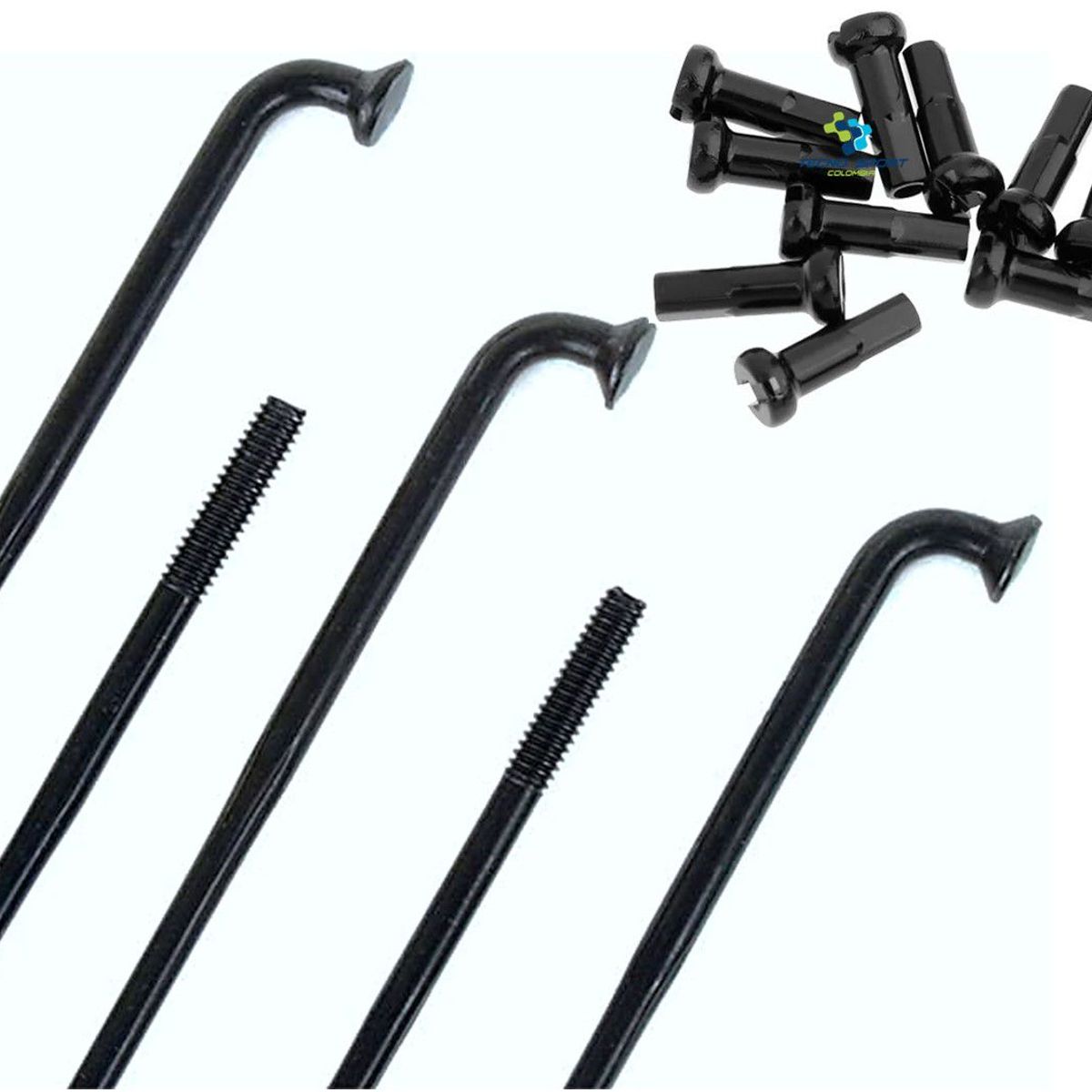 GW - Radio Rueda Bicicleta Rin 700 Negro 292mm Acero Kit 36 Unds