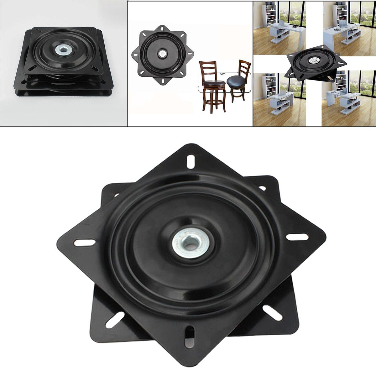 GENERICO - Base Giratoria 8x8 Sillas Soportes Tv Plataforma 30kg