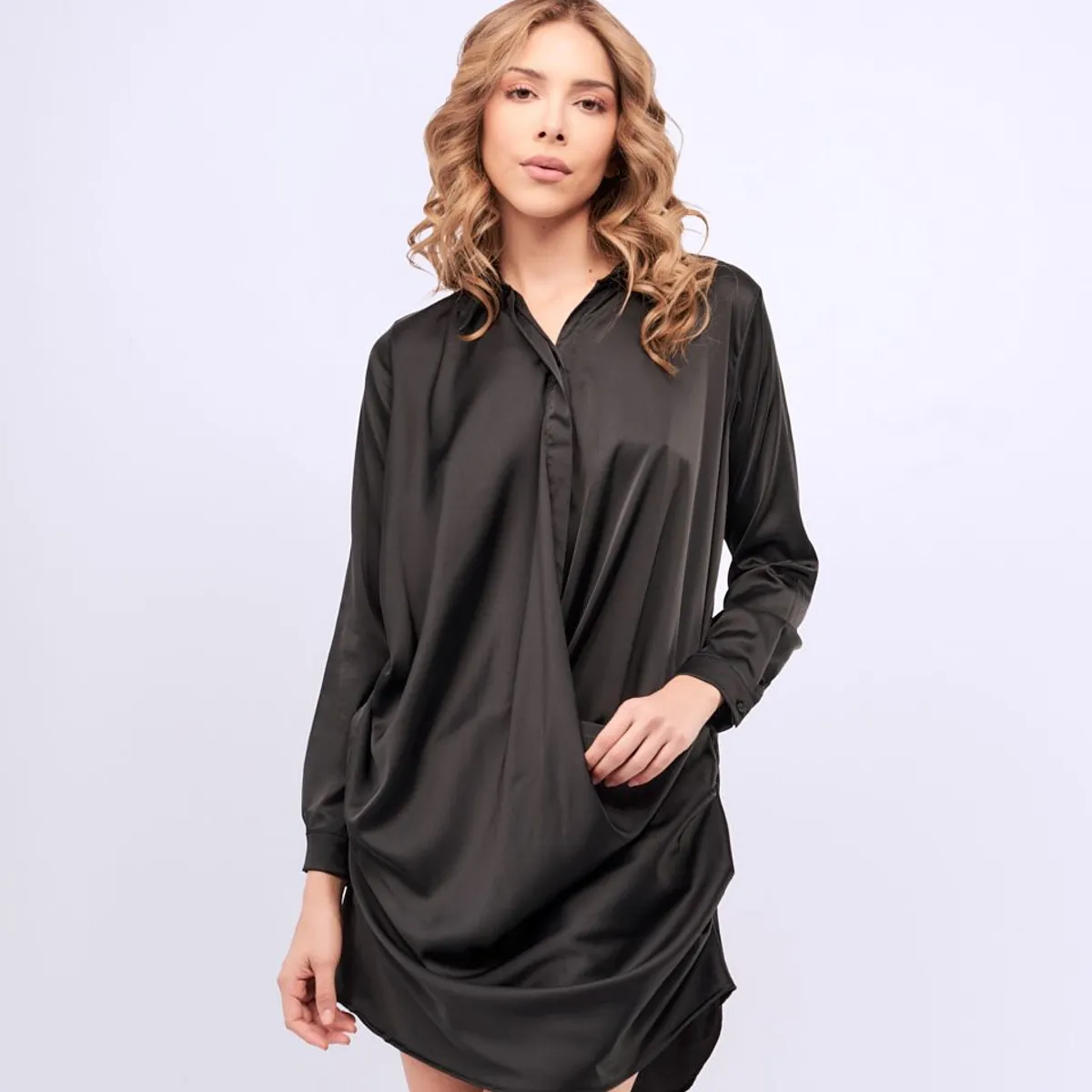DEREK - Vestido Camisero Para Mujer Corto Derek