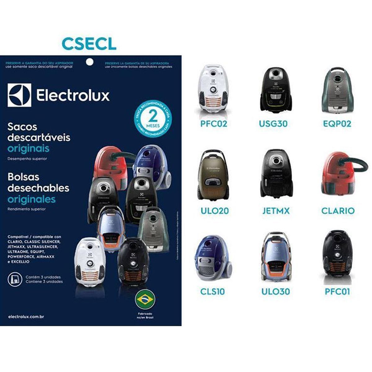 ELECTROLUX - Bolsas Aspiradora Electrolux Eqp20 Eqp10 Original