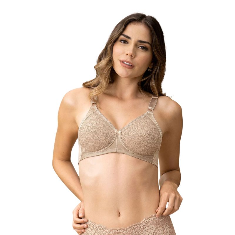 LEONISA - Brasier clásico sin arco con copas en encaje