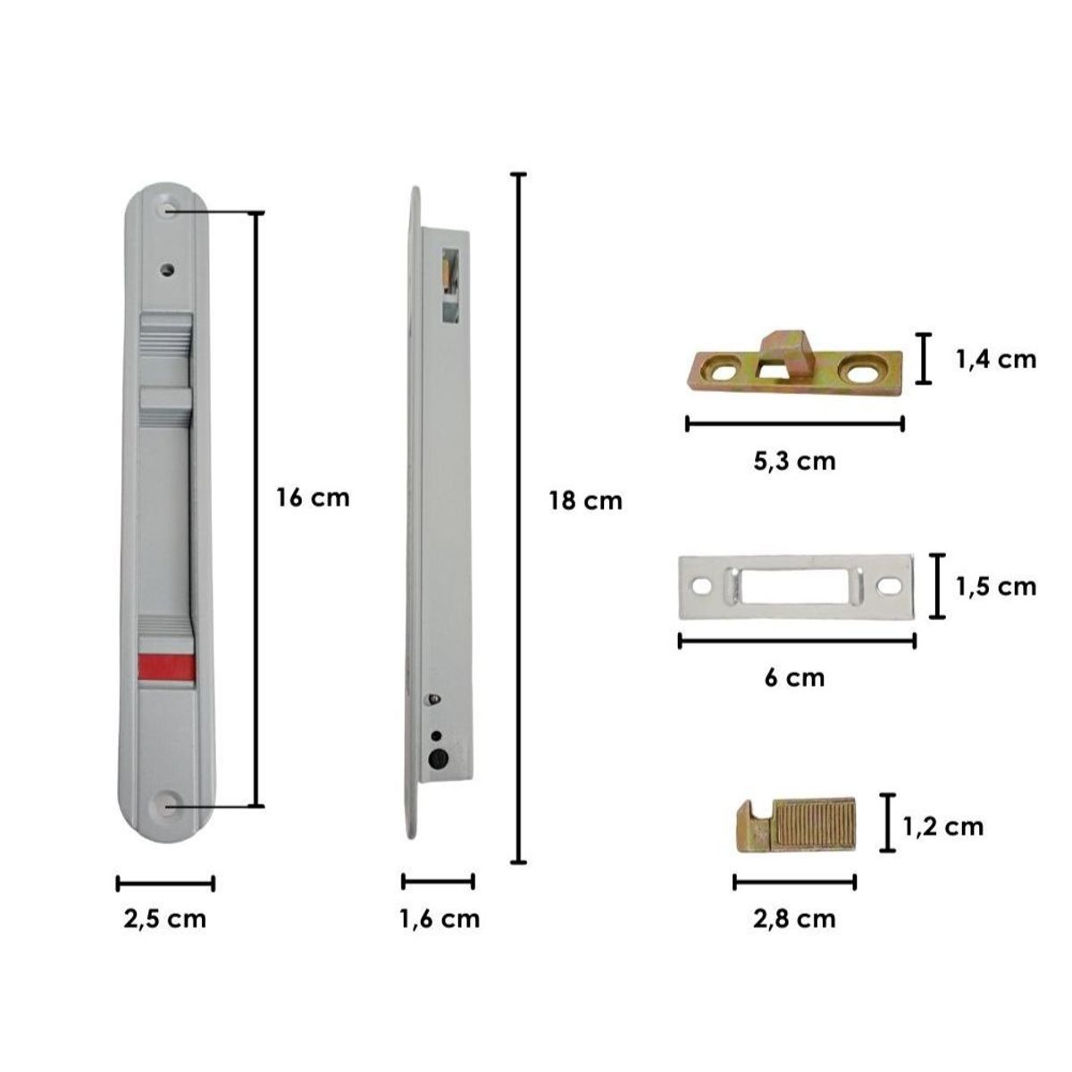 GENERICO - Chapa De Impacto O Automática Para Ventana O Puerta