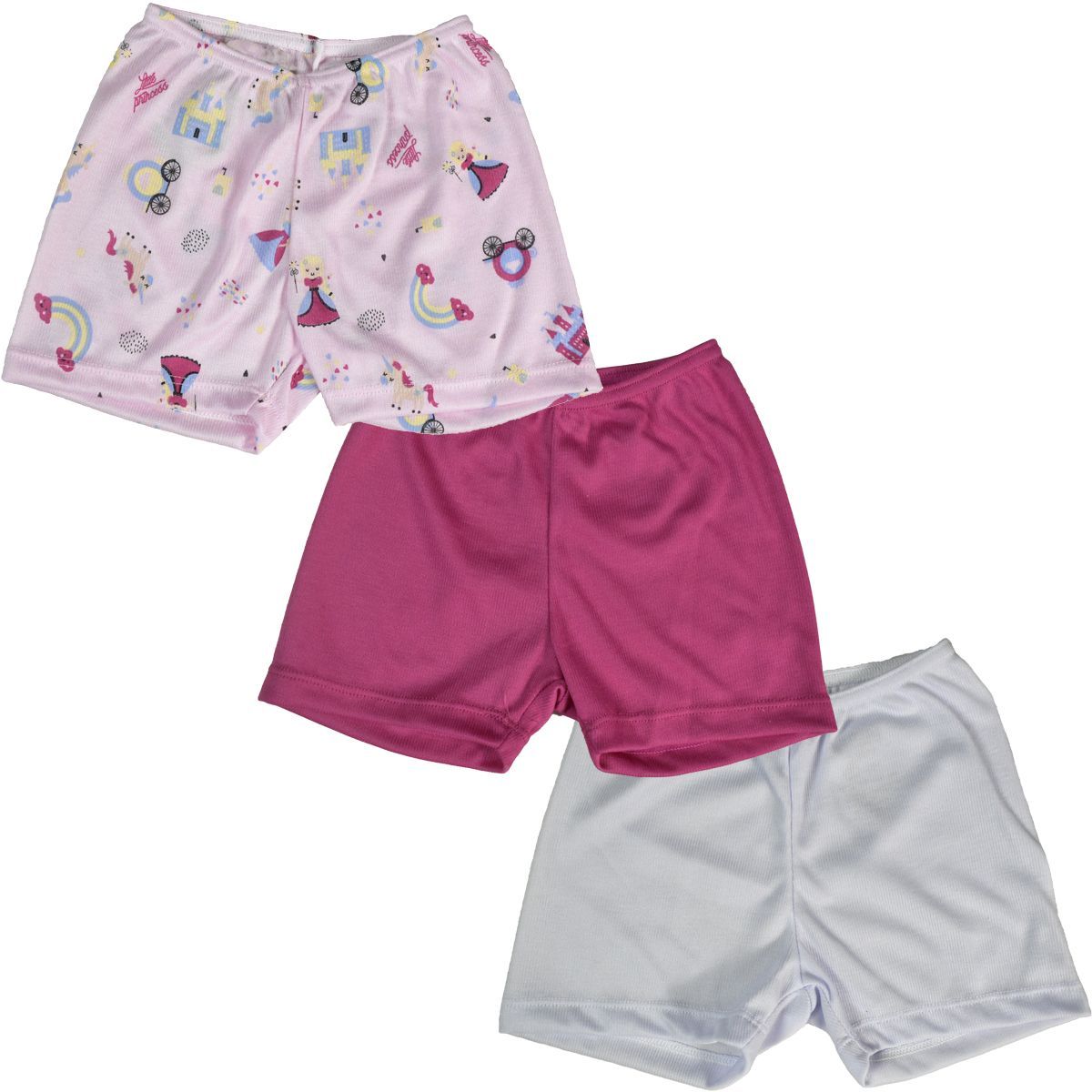 MUNDO BEBE - Short Bermudas Pantalonetas Niña Bebe X3 Unid.