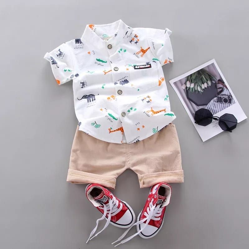 LUSOLSI - Prendas Ropa camisa y pantalon para niños conjuntos de vestir bebes