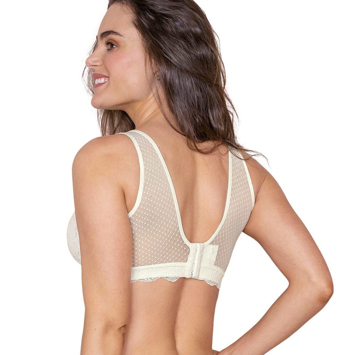 LEONISA - Bralette multiusos Sexy Siempre en encaje ideal para prótesis de mastectomía