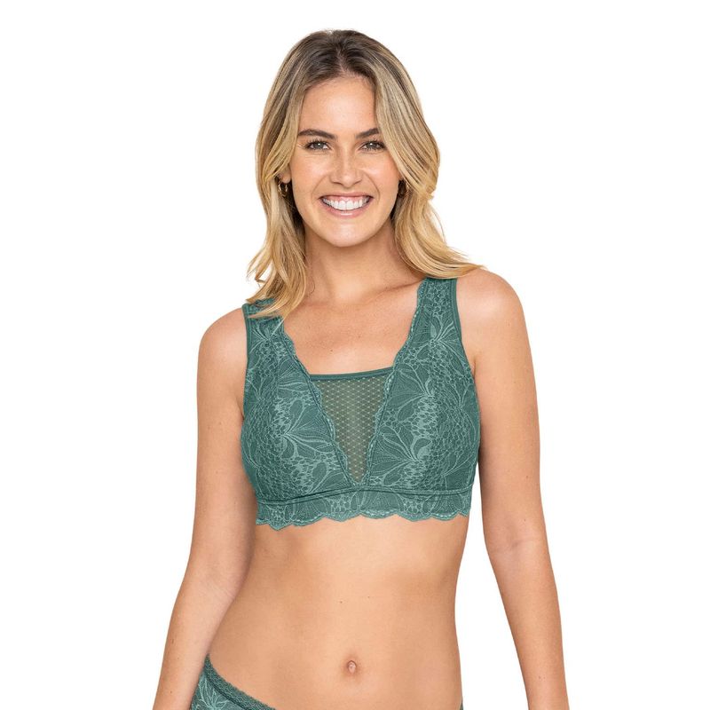 LEONISA - Bralette multiusos Sexy Siempre en encaje ideal para prótesis de mastectomía