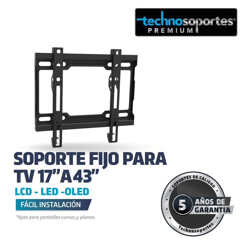 TECHNOSOPORTES - Soporte Fijo Para TV de 17 a 43