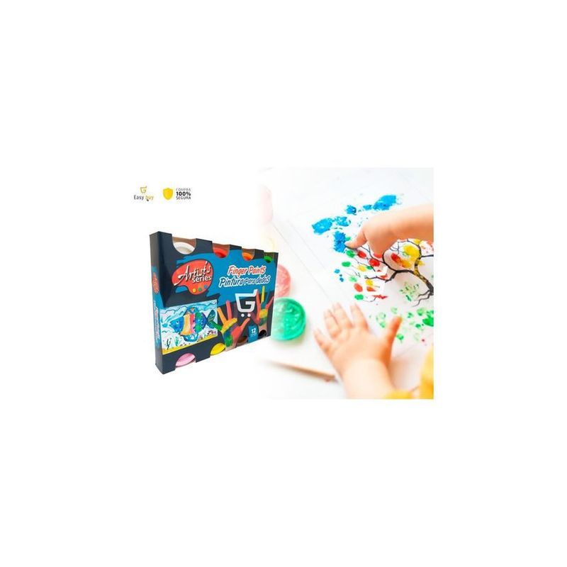 GENERICO - Set de pintura tempera para niños lavable no tóxico multicolor