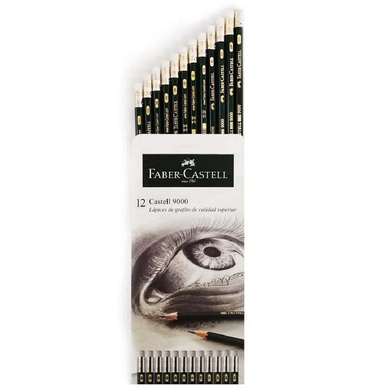 FABER-CASTELL - Lapices Graduados Faber Castell 9000 X12 Unidades